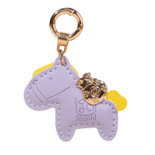 Stijlvolle dierenpaard auto sleutelhanger cartoon tas-Paars