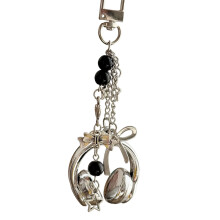 Fashion Style Music Earphone Bag Keychain Personalized-Silver