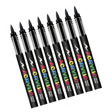 Waterverfpenseelpennen Zachte punt Flexibele markers-8 zwart