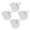 Pack de 4 cloches compactes légères, conception-Blanc 1