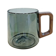Künstlerischer, ergonomischer Glasbecher mit-Zinn 450 ml