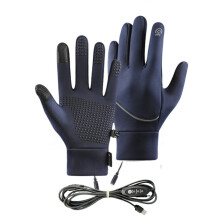 Heated Gloves for Men and Women, Winter Full Finger-Navy blue 3