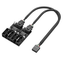 Motherboards 9Pin USB Header Splitter Male 1 to 2/4-1 to 4