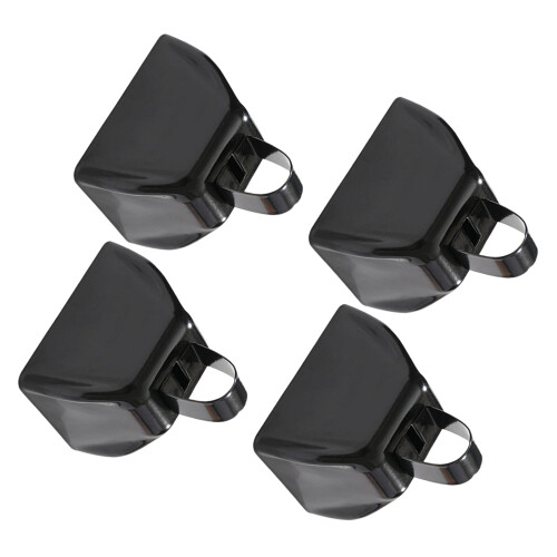 Pack of 4 Compacts Light Weight Cowbell Professional-Black