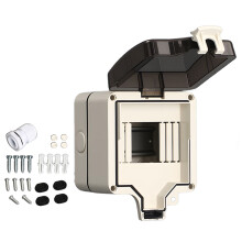 Waterproof Outdoor Circuit Breaker Box with Lock Hole-4 digits