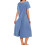 Patient Gown With Adaptive Design Overlap Open-L royal blue 1