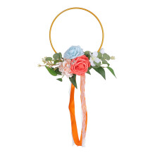 Elegant Faux Rose Wreath Sustainable Homes-watermelon red