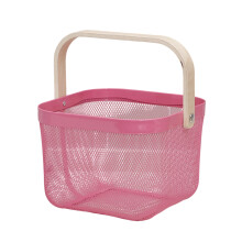 Strong Metal Net Basket With Ventilation To Keep Produce-Pink