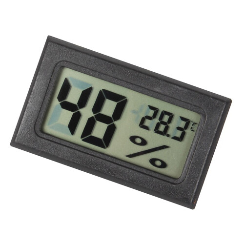 LCD digitale thermograaf hygrometer ingebedde temperatuur-Zwart