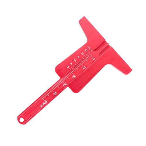 Professional Tire Thread Depth Gauge for Tire Treads-Red