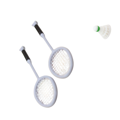 Realistic Miniature Badminton Accessory Compatible With-Blue