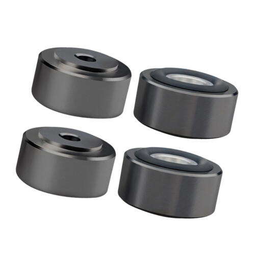 4Pcs Universal Aluminum Speaker Support Feet for- black m edium