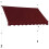 Uitschuifbaar balkonzonnescherm, 250 cm, UV-bestendig, rood 2