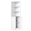 Mobiletto angolare da cucina, 2 ante e 5 ripiani, bianco, altezza 68" 1