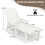 Ligstoel voor buiten, HDPE, verstelbare rugleuning, wit 1