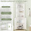 Mobiletto angolare da cucina, 2 ante e 5 ripiani, bianco, altezza 68" 3