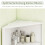 Mobiletto angolare da cucina, 2 ante e 5 ripiani, bianco, altezza 68" 4