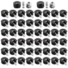 Clips de Support de plaque avec vis, connecteurs d'armoire-Noir