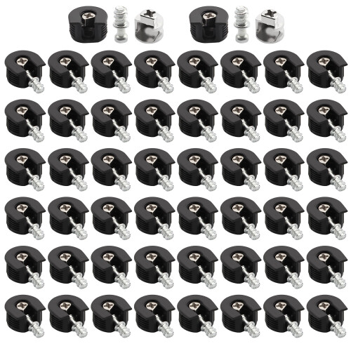Clips de Support de plaque avec vis, connecteurs d'armoire-Noir