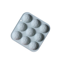Moule en Silicone en forme de Football à 9 cavités, pour-Bleu
