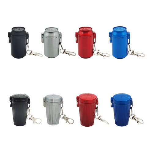 Windproof Portable Ashtray Metal Ashes Holder with-Blue cans 1