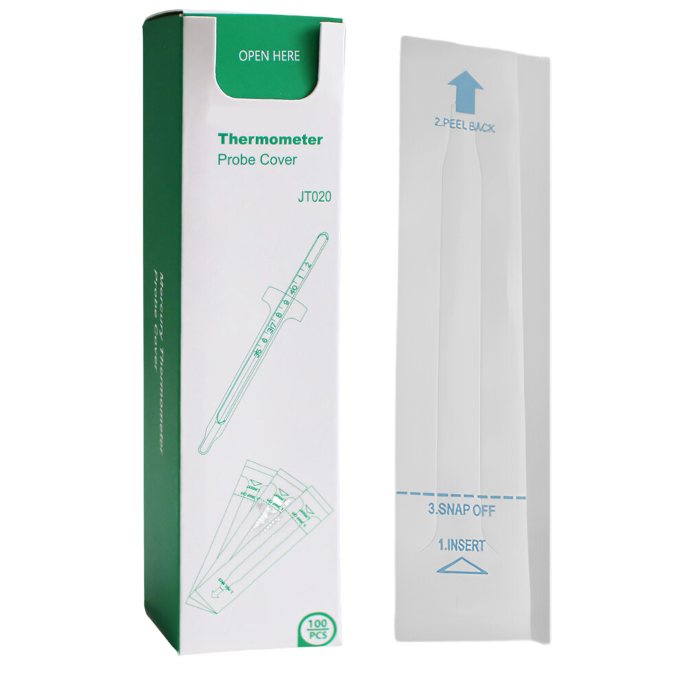 100Pcs Disposable Thermometers Protectors For Accurate-A