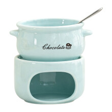 Keramik-Schmelztopf, sicher für Schokolade, Käse,-Himmelblau