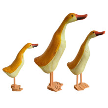 Figurine de canard en bois, statues de canard en bois,
