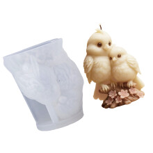 Moule en Silicone pour Couple d'oiseaux, pour faire des bougies,