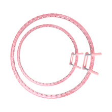 Lot de 2 cerceaux Ă broder en acrylique robuste avec bords-Rose