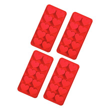 Ungiftige herzförmige Silikonformen, Küchen-Backzubehör,-Rot