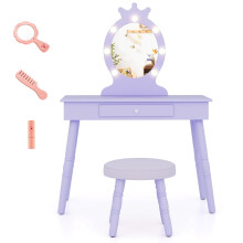 Tocador infantil con espejo extraíble y luces LED