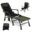 Silla de camping plegable extragrande con reposapiés - Verde 1