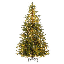 Árbol de Navidad artificial de 210 cm, 250 LED multicolor
