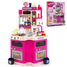Juego de cocina infantil con luces, sonidos y 75 accesorios