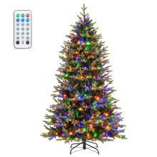 Árbol de Navidad artificial de 210 cm con 470 LED, color verde