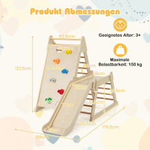 Indoor-Klettergerüst für Kinder - 3-in-1 Klettern & Rutschen