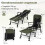 Silla de camping plegable extragrande con reposapiés - Verde 2