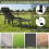 Silla de camping plegable extragrande con reposapiés - Verde 4