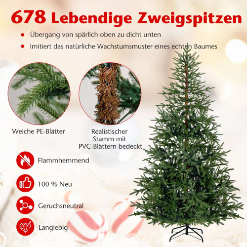 Árbol de Navidad artificial de 210 cm, 250 LED multicolor 2