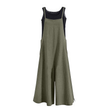 Barboteuses décontractées en coton, jambes larges,-Vert XXXL