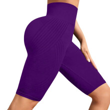 Women's capris Yoga Pants High Waist Leggings for-Lavender M