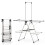 Tendedero plegable de 2 niveles, ajustable, de acero inoxidable 2