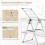 Tendedero plegable de 2 niveles, ajustable, de acero inoxidable 4