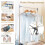 Tendedero plegable de 2 niveles, ajustable, de acero inoxidable 1