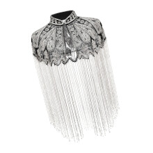 Shimmering Metallic Capes With Beading Great For-Silver