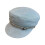 Elegant Cotton Polyester Flat Top Hat With Metal-light blue 1