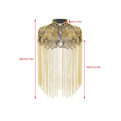 Shimmering Metallic Capes With Beading Great For-Silver 1