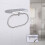 Practical Towel Circlet With Rotate Arm And Shelf-round black 6