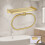 Practical Towel Circlet With Rotate Arm And Shelf-round black 7